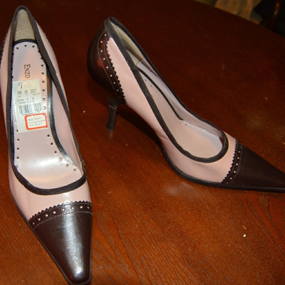 Enzo Angiolini pink and brown heels